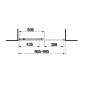 Jika Nion - Porte de douche coulissante G/D en deux parties, 1000 mm, Jika perla Glass, argent/verre transparent H2422N30026681