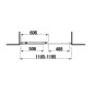 Jika Nion - Porte de douche coulissante G/D en deux parties, 1200 mm, Jika perla Glass, argent/verre arctique H2422N40026661