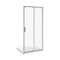 Jika Nion - Porte de douche coulissante G/D en deux parties, 1200 mm, Jika perla Glass, argent/verre transparent H2422N40026681