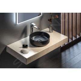 Sapho Lavabos - Vasque à poser, diamètre 360 mm, sans trop-plein, noir mat 10NF65036B