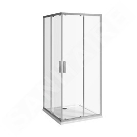 Jika Nion - Cabine de douche 1000x1000 mm, Jika Perla Glass, argent/verre arctique H2512N30026661
