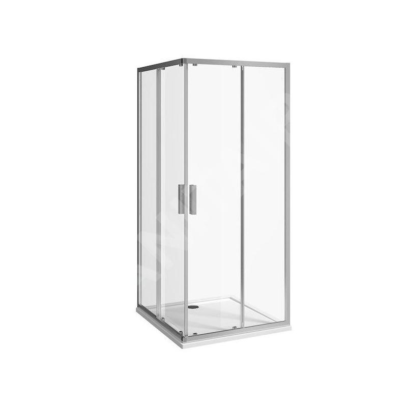 Jika Nion - Cabine de douche 1000x1000 mm, Jika Perla Glass, argent/verre arctique H2512N30026661