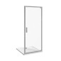 Jika Nion - Porte de douche pivotante G/D à un battant, 800 mm, Jika perla Glass, argent/verre transparent H2542N10026681
