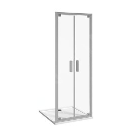 Jika Nion - Porte de douche pivotante G/D à deux battants, 800 mm, Jika perla Glass, argent/verre arctique H2562N10006661