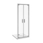 Jika Nion - Porte de douche pivotante G/D à deux battants, 900 mm, Jika perla Glass, argent/verre transparent H2562N20006681