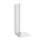 Jika Nion - Paroi de douche fixe, 800x1950 mm, Jika Perla Glass, argent/verre transparent H2972N10026681
