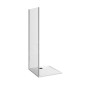 Jika Nion - Paroi de douche fixe, 1000x1950 mm, Jika Perla Glass, argent/verre transparent H2972N30026681