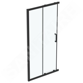 Ideal Standard Connect 2 - Porte de douche coulissante, 2 battants, 1000 mm, noir / verre clair K9262V3