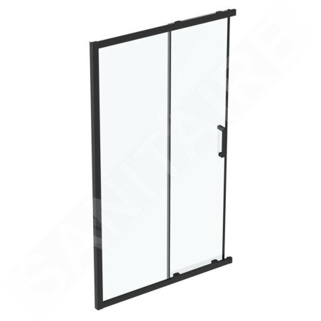 Ideal Standard Connect 2 - Porte de douche coulissante, 2 battants, 1200 mm, noir / verre clair K9264V3
