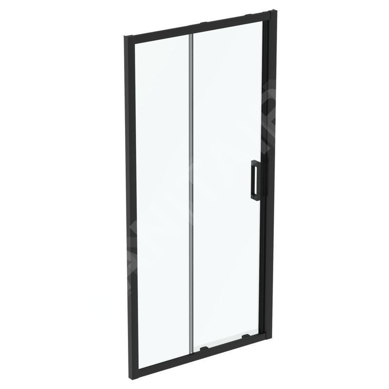 Ideal Standard Connect 2 - Porte de douche coulissante, 2 battants, 1050 mm, noir / verre clair K9274V3