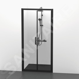 Ideal Standard Connect 2 - Porte de douche 900 mm, noir / verre clair K9294V3