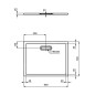 Ideal Standard Ultra Flat New - Receveur de douche 900x700 mm, blanc mat T4474V1