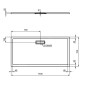 Ideal Standard Ultra Flat New - Receveur de douche 1400 x 700 mm, blanc mat T4477V1