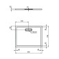 Ideal Standard Ultra Flat New - Receveur de douche 900x750 mm, blanc T448001