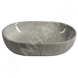 Sapho Dalma - Vasque à poser, 590x420 mm, sans trou pour robinet, grigio MM413