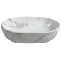 Sapho Dalma - Vasque à poser, 590x420 mm, sans trou pour robinet, carrara MM417 Sapho Dalma - Vasque à poser, 590x420 mm, sans trou pour robinet, carrara MM417