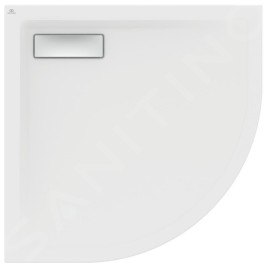 Ideal Standard Ultra Flat New - Receveur de douche, quart de cercle 800x800 mm, blanc mat T4491V1