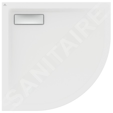 Ideal Standard Ultra Flat New - Receveur de douche, quart de cercle 900x900 mm, blanc mat T4492V1