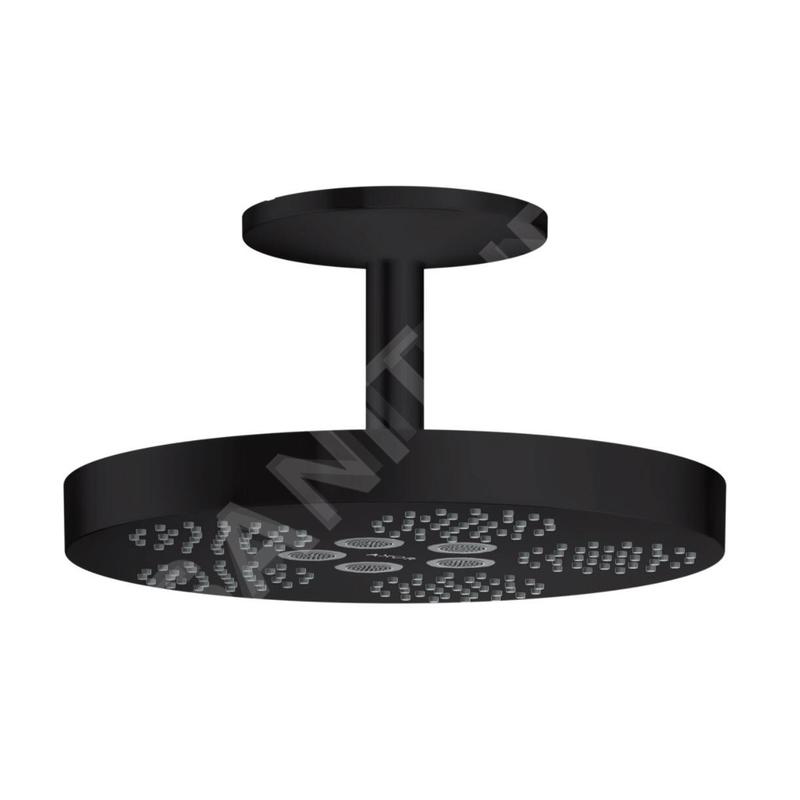 Axor One - Douche de tête 280 avec raccord de plafond, 1 jet, noir mat 48493670