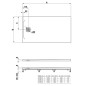 Laufen Pro - Receveur de douche 1300x900 mm, gris clair H2159580770001