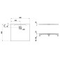 Laufen Pro - Receveur de douche 900x800 mm, gris clair H2149500770001