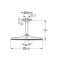 Grohe Rainshower - Douche de tête 310 Mono Cube 9.5 l/min, 1 jet, bras de douche de plafond de 142 mm, Hard Graphite 26566A00