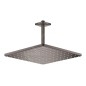 Grohe Rainshower - Douche de tête 310 Mono Cube 9.5 l/min, 1 jet, bras de douche de plafond de 142 mm, Hard Graphite 26566A00