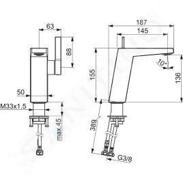Hansa Loft - Mitigeur de lavabo, chrome 57522203