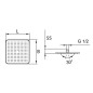 Laufen Accessoires de douche - Douche de tête, 302x302 mm, inox HF504722100000