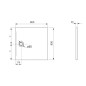Laufen Pro - Receveur de douche 800x800 mm, béton gris mat H2109500790001