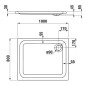 Laufen Solutions - Receveur de douche 1000x800x30 mm, blanc H2115080000001