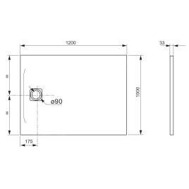 Laufen Pro - Receveur de douche 1200x1000 mm, béton gris mat H2119530790001