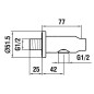 Laufen Accessoires de douche - Coude de douche avec support, doré brillant HF504778463000