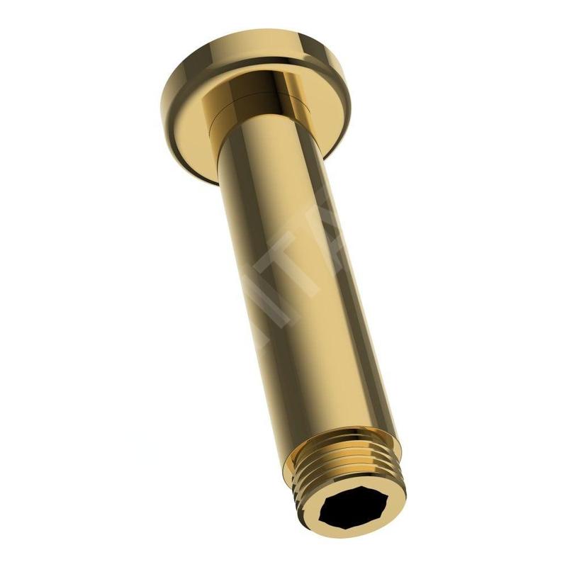 Laufen Accessoires de douche - Bras de douche de plafond, 100 mm, doré brillant HF960098463001