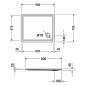 Duravit Starck Slimline - Receveur de douche 900x750x45 mm, blanc 720117000000000 Duravit Starck Slimline - Receveur de douche 900x750x45 mm, blanc 720117000000000