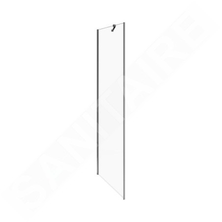 Jika Cubito Pure - Paroi latérale fixe 1000 mm, Jika perla Glass, argent/verre transparent H2974230026681