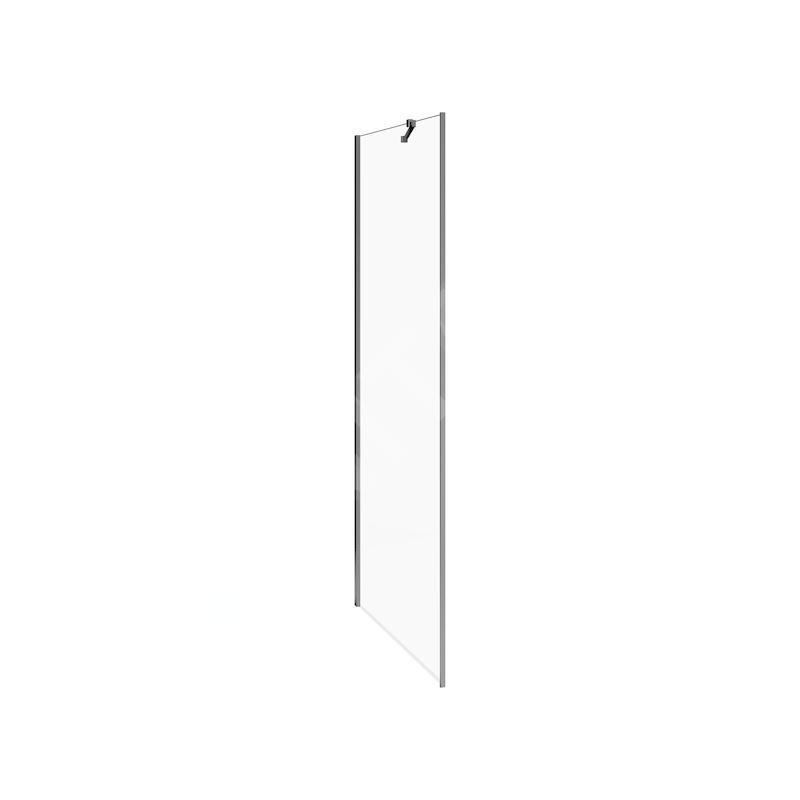 Jika Cubito Pure - Paroi latérale fixe 800 mm, Jika perla Glass, argent/verre transparent H2974210026681