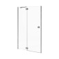 Jika Cubito Pure - Porte de douche rabattable 1200 ????mm, gauche, Jika Perla Glass, argent/verre clair H2544260026681