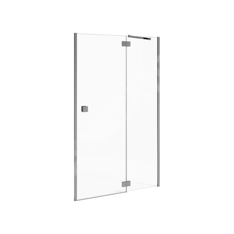 Jika Cubito Pure - Porte de douche rabattable 900 ????mm, droit, Jika Perla Glass, argent/verre clair H2544230026681