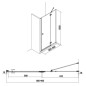 Jika Cubito Pure - Porte de douche rabattable 900 ????mm, gauche, Jika Perla Glass, argent/verre clair H2544220026681
