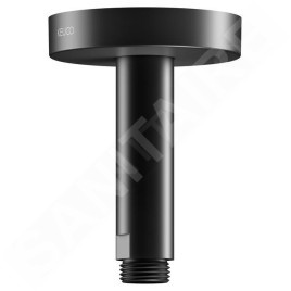 Keuco Elegance - Bras de douche au plafond, longueur 100 mm, noir mat 51689370100