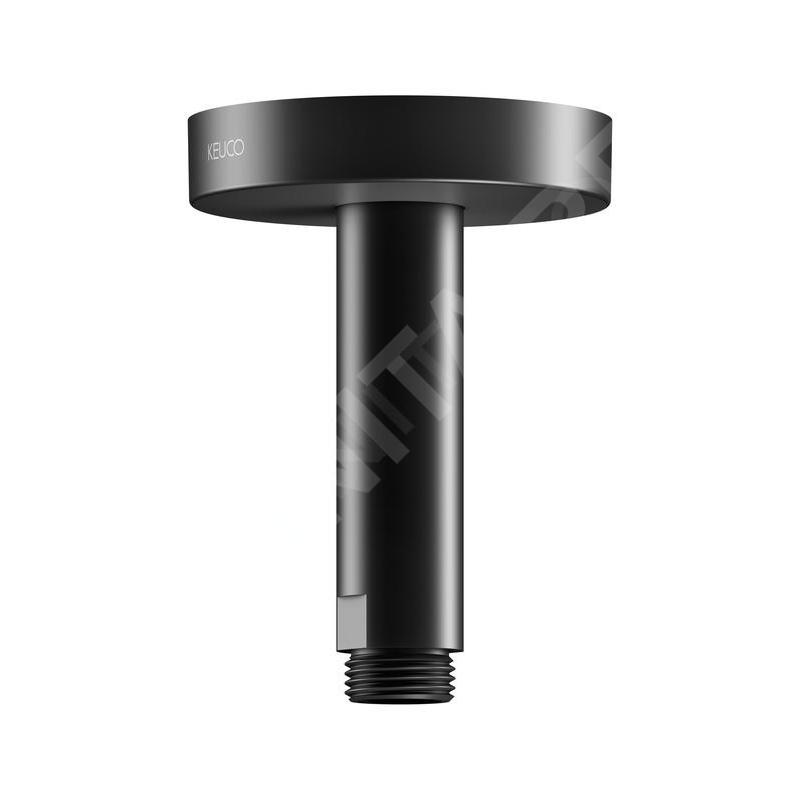 Keuco Elegance - Bras de douche au plafond, longueur 100 mm, noir mat 51689370100