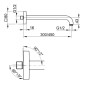 Keuco Edition 300 - Bras de douche, longueur 400 mm, noir mat 53088370402