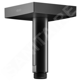 Keuco Edition 300 - Bras de douche au plafond, longueur 100 mm, noir mat 53089370102