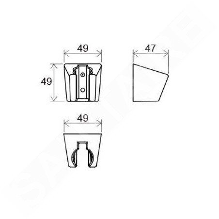 Ravak Douches - support de douche, noir mat X07P640