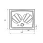 Ravak Galaxy Pro - Receveur de douche, 1000x900 mm, antidérapant, blanc XA03A701010