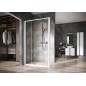 Ravak Nexty - Porte de douche pivotante 1000 mm, blanc/chrome/verre clair 03OA0100Z1