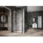 Ravak Nexty - Porte de douche pivotante 1100 mm, noir/verre clair 03OD0300Z1