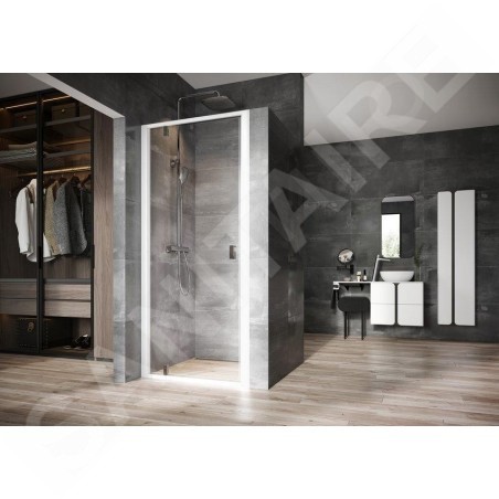 Ravak Nexty - Porte de douche pivotante 800 mm, blanc/chrome/verre clair 03O40100Z1