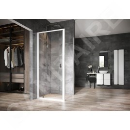 Ravak Nexty - Porte de douche pivotante 800 mm, blanc/chrome/verre clair 03O40100Z1